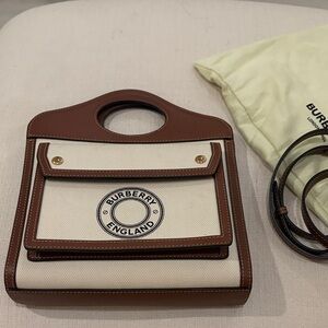 Burberry Tan and Cream Tote Bag